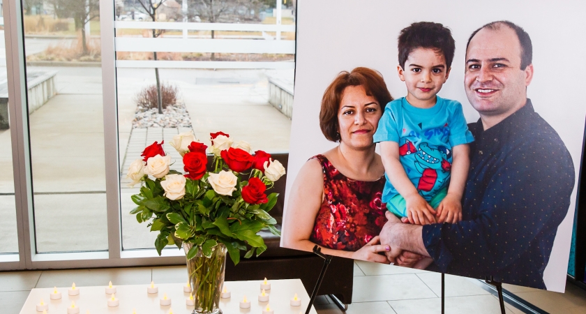 دکتر رزگار رحیمی به همراه خانواده که در حادثه سقوط هواپیما جان باختند