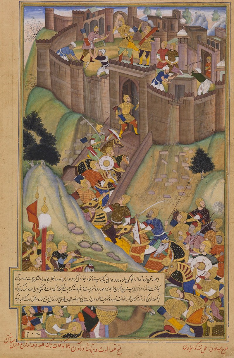 تصویر مینیاتوری دژ الموت یا قلعه الموت سده 15 میلادی