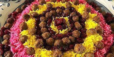 طرز تهیه و دستور پخت آلبالو پلو شیرازی با گوشت قل قلی