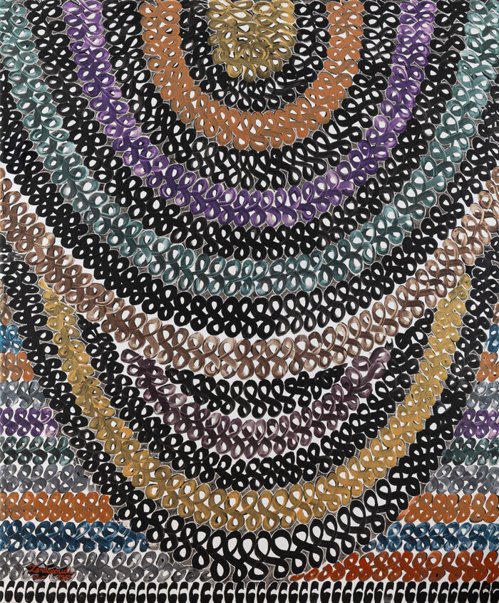 نقاشی 3 میلیاردی قوس آبی نیلگون اثر حسین زنده رودی
