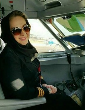 شهرزاد شمس اولین خلبان زن ایرانی